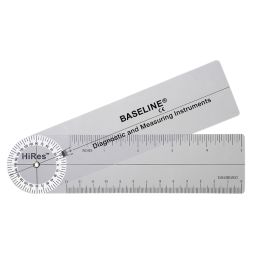 Baseline 12-1006HR HiRes Rulongmeter Goniometer w/ 360 Head-7" Arms