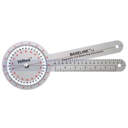 Baseline HiRes Plastic Goniometer w/ 360 Head-12 inch Arms