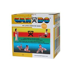 CanDo 10-5638 Latex Free Exercise Band-25 Yard Rolls-5 Piece Set