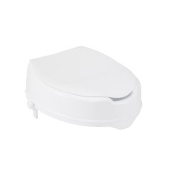 Drive Medical 12065 Raised Toilet Seat w/ Lock and Lid-Standard-4"
