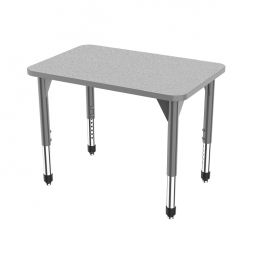 20"x30" Premier Rectangle Student Desk-Gray Neubla Top w/ Gray Edges & Adjustable Legs
