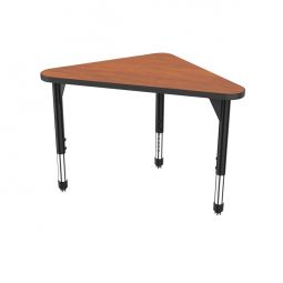 30"x41" Premier Triangle Student Desk-Fusion Maple Top w/ Black Edges & Adjustable Legs