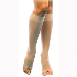 SIGVARIS 120CO 15-20 mmHg Sheer Fashion Knee High Socks w/ Open Toe