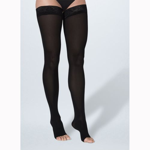 SIGVARIS 841N 15-20 mmHg Soft Opaque Thigh High-Open Toe