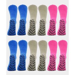 Silverts SV19150 Mens/Womens Non Skid Hospital Socks Pack Slipper Socks