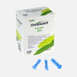 1000 Count (10 Boxes of 100) 30G Single-Use Lancets by VivaGuard